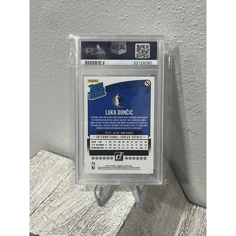 Luka Doncic 2018 Panini Donruss Rated Rookie #177 RC PSA 9 MINT Mavericks
